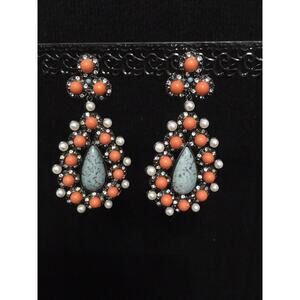 Turquoise Ehtiopian Opal Gemstone Dangle‎ Earring Jewelry